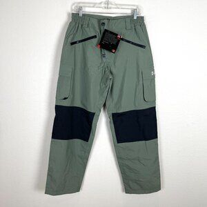 NEW DAM Mens Medium Fishing Pants Green Cargo Outdoors Performance